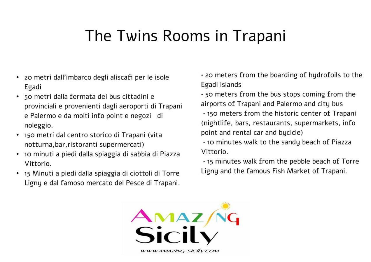The Twins Rooms In Trapani 1 מראה חיצוני תמונה